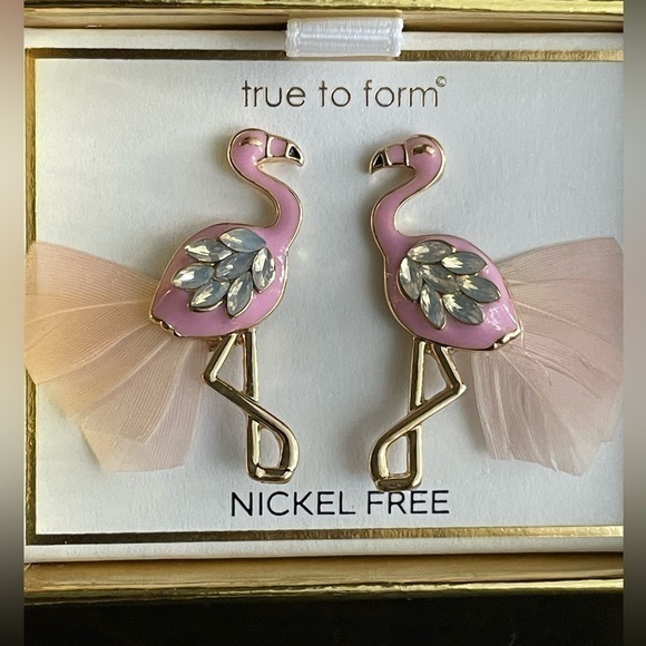 True To Form Jewelry - True to Form Pink Flamingo Earrings,Flamingo Earrings,Women’s Earrings